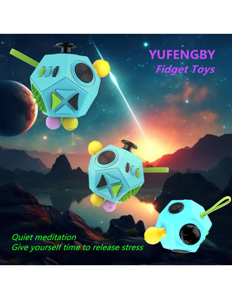 Cubo Fidget YUFENGBY 12 Caras Alivio Estrés y Ansiedad Cubo Fidget YUFENGBY 12 Caras Alivio Estrés y Ansiedad