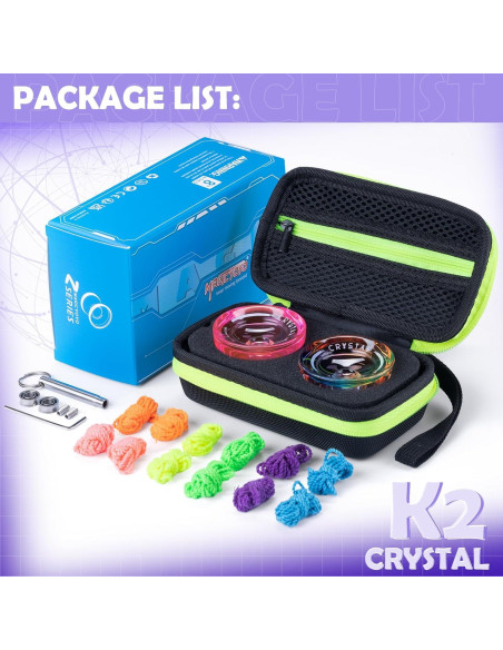 Yoyo MAGICYO K2 Cristal Responsivo para Niños + 12 Cuerdas Yoyo MAGICYO K2 Cristal Responsivo para Niños + 12 Cuerdas