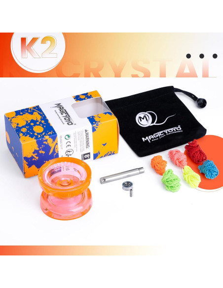 Yoyo MAGICYOYO K2 Plus Cristal Naranja para Trucos Yoyo MAGICYOYO K2 Plus Cristal Naranja para Trucos