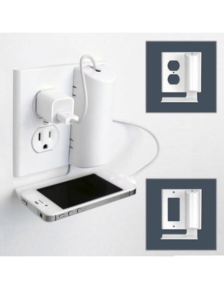 Placa de Interruptor de Pared ILLIYIN con Estante Blanco Placa de Interruptor de Pared ILLIYIN con Estante Blanco