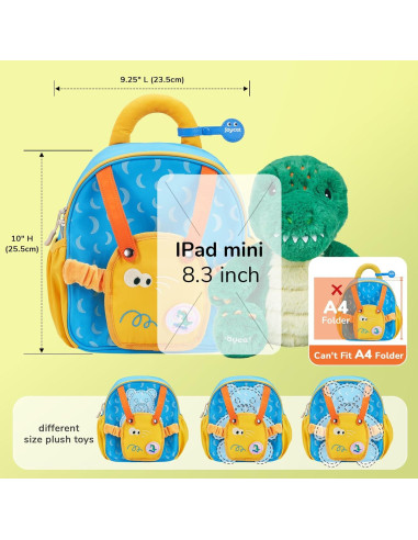 Mochila Dinosaurio JoyCat para Niños 3-7 Años 12L