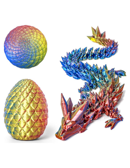 Huevo de Dragón 3D Flavery con Dragón de Cristal 30,48 cm Huevo de Dragón 3D Flavery con Dragón de Cristal 30,48 cm