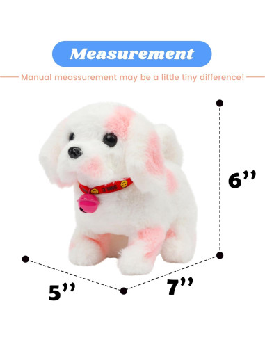 Perro Interactivo Hopearl Rosa 17.78 cm con Sonido