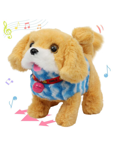 Perro Interactivo Hopearl Golden Retriever Chaleco Azul