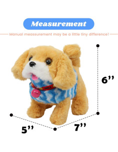 Perro Interactivo Hopearl Golden Retriever Chaleco Azul 2