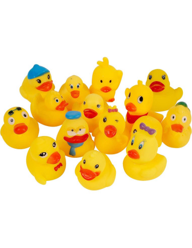 Juego de 15 Patitos de Baño Cllayees 5 cm Flotantes