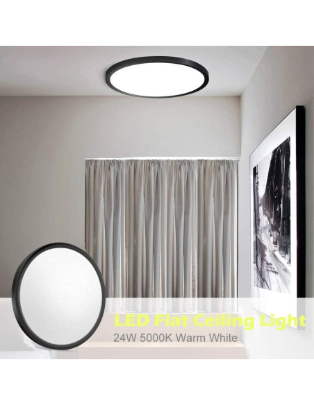 Luz de Techo LED Jiasi 30 cm 24W Blanco Diurno 3200LM Luz de Techo LED Jiasi 30 cm 24W Blanco Diurno 3200LM
