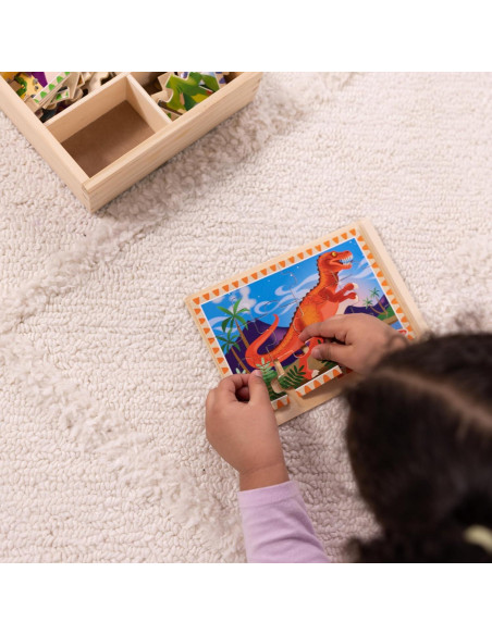 Rompecabezas de Madera Dinosaurios Melissa & Doug 4-en-1 Rompecabezas de Madera Dinosaurios Melissa & Doug 4-en-1