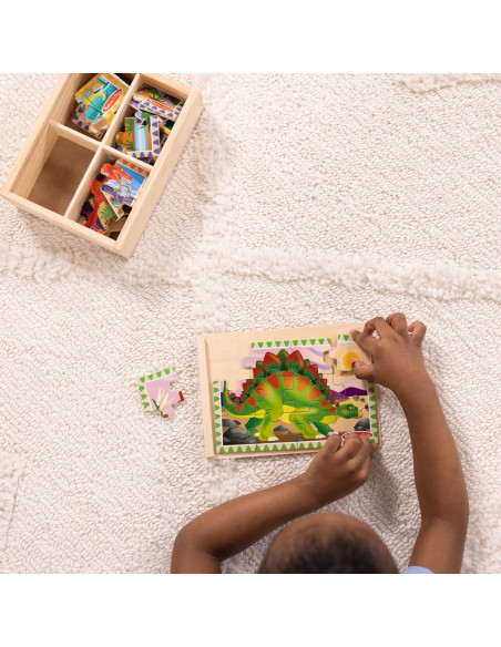 Rompecabezas de Madera Dinosaurios Melissa & Doug 4-en-1 Rompecabezas de Madera Dinosaurios Melissa & Doug 4-en-1