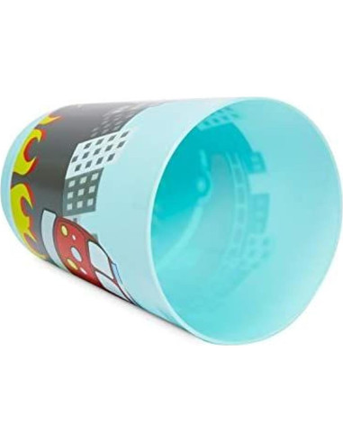 Vasos de Plástico Azul Bomberos 16 oz - BLUE PANDA