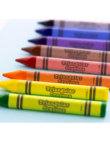 Crayones Jumbo Triángulo BAZIC 24 Colores No Tóxicos