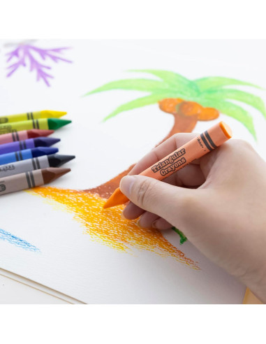 Crayones Jumbo Triángulo BAZIC 24 Colores No Tóxicos
