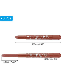 Crayones Acuarelables PATIKIL 6Pcs Lavables Marrón 2