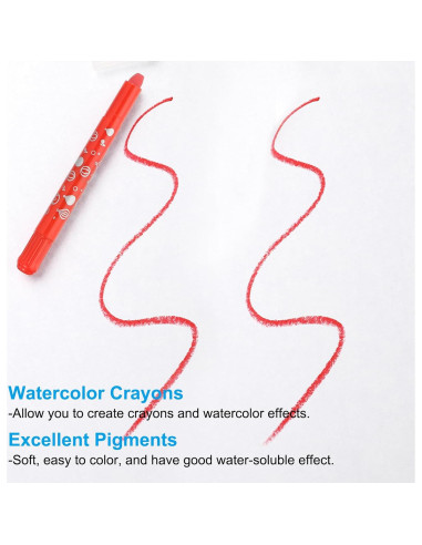 Crayones Acuarelables PATIKIL 6Pcs Lavables Marrón