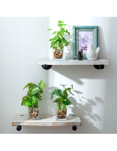Set de 3 Plantas Falsas MyGift en Macetas de Vidrio 24.1 cm