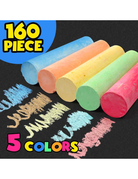 Juego de Tiza de Acera Jumbo 160 Piezas Multicolor PEQUEÑO PEZ Juego de Tiza de Acera Jumbo 160 Piezas Multicolor PEQUEÑO PEZ