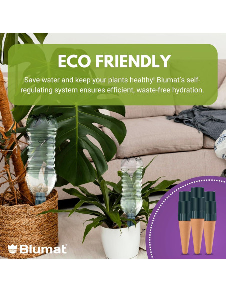 Dispositivo de Riego Automático Blumat - Kit de 3 Estacas para Plantas de Interior Dispositivo de Riego Automático Blumat - Kit de 3 Estacas para Plantas de Interior