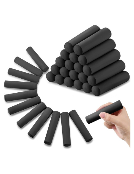 Tiza de Acera Jumbo Fulmoon 40 Pcs Lavable Negra Tiza de Acera Jumbo Fulmoon 40 Pcs Lavable Negra