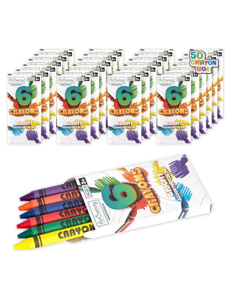Conjunto de Crayones ArtCreativity 50 Paquetes 300 Crayones Conjunto de Crayones ArtCreativity 50 Paquetes 300 Crayones