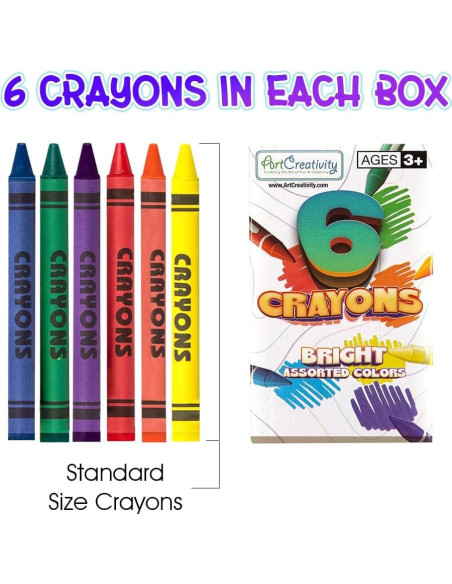 Conjunto de Crayones ArtCreativity 50 Paquetes 300 Crayones Conjunto de Crayones ArtCreativity 50 Paquetes 300 Crayones