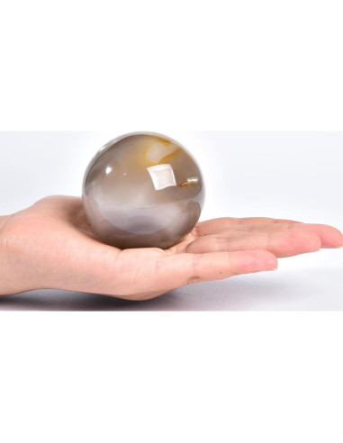 Bola de Cristal Ágata Orca CNYANFEI 60-70mm Decoración