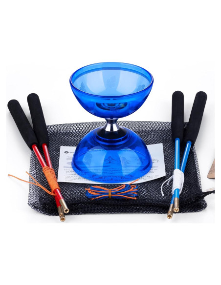 Diabolo MAGICYOYO Pro 10 cm Azul con Palos y Cuerdas Diabolo MAGICYOYO Pro 10 cm Azul con Palos y Cuerdas