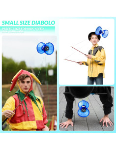 Diabolo MAGICYOYO Pro 10 cm Azul con Palos y Cuerdas 2