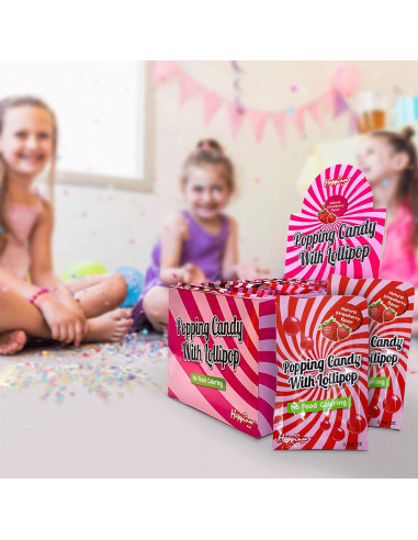 Caramelos Pop Rock Happiness 50 Paquete Sin Colorantes