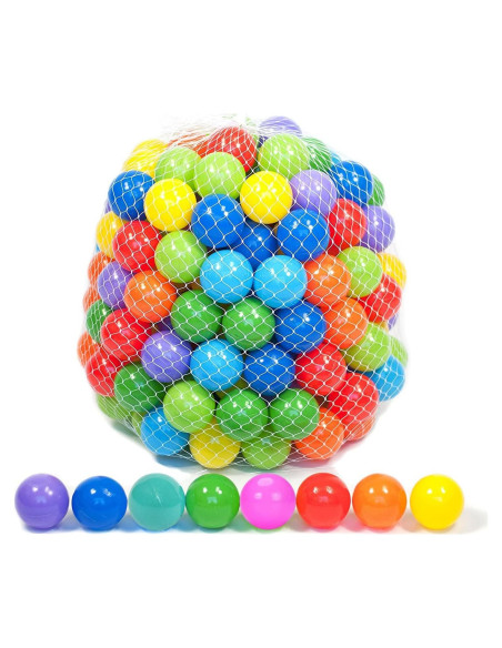 Bolas de Plástico Suave Playz 200 Unidades 8 Colores Bolas de Plástico Suave Playz 200 Unidades 8 Colores