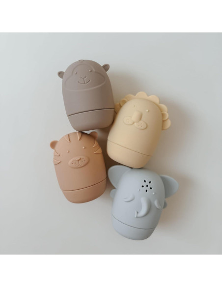 Juguetes de Baño de Animales Safari Nouka 4 Piezas Juguetes de Baño de Animales Safari Nouka 4 Piezas