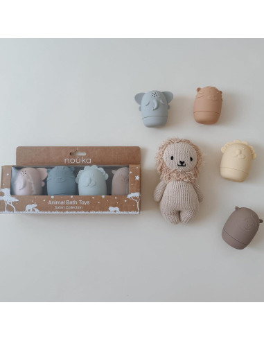 Juguetes de Baño de Animales Safari Nouka 4 Piezas