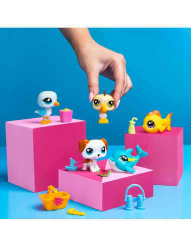 Littlest Pet Shop Set Coleccionista Mejores Amigos Playa 5 Figuras