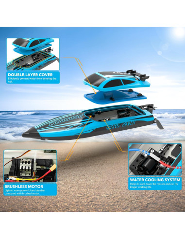 Barco RC EXHOBBY Vector Lumen S 30+MPH 2 Baterías