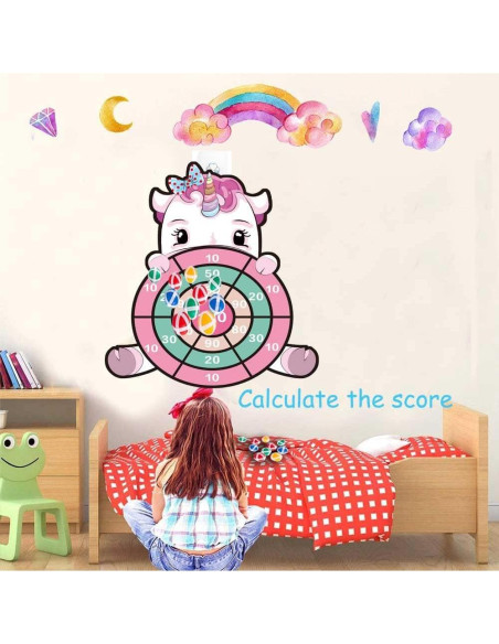 Tablero de Dardos Unicornio HONGID 63.5 cm para Niños Tablero de Dardos Unicornio HONGID 63.5 cm para Niños