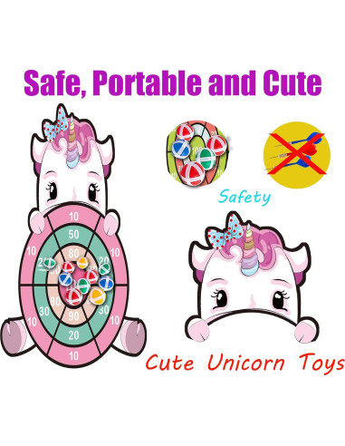 Tablero de Dardos Unicornio HONGID 63.5 cm para Niños