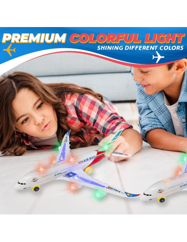 Juguete de avión Kidsthrill A380 con luces y sonidos
