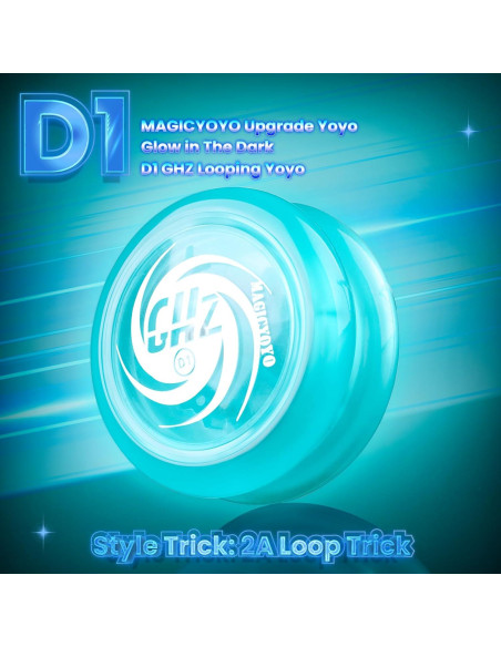 Yoyo MAGICYOYO D1 Brillo Azul para Niños y Principiantes Yoyo MAGICYOYO D1 Brillo Azul para Niños y Principiantes