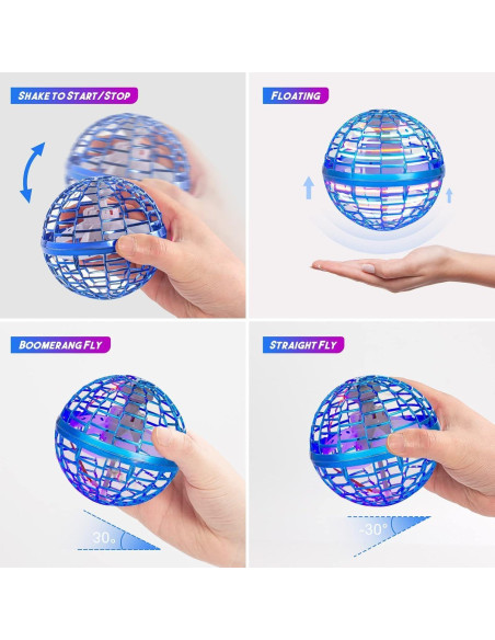 Bola Orbital Voladora WHATOOK Azul - Juguete Flotante LED Bola Orbital Voladora WHATOOK Azul - Juguete Flotante LED