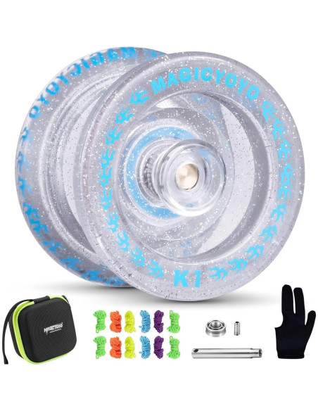 Yoyo MAGICYOYO K1 Brillo Plateado para Niños y Adultos Yoyo MAGICYOYO K1 Brillo Plateado para Niños y Adultos