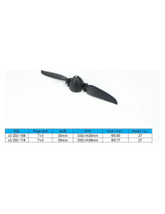 Hélice Plegable Viloga 7x7cm para Drone RC Eje 3.0mm