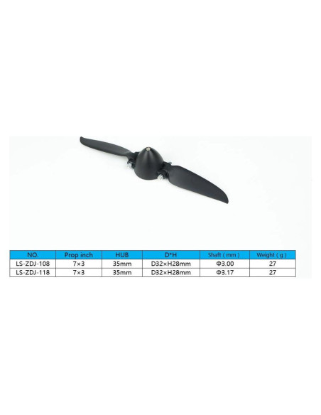 Hélice Plegable Viloga 7x7cm para Drone RC Eje 3.0mm Hélice Plegable Viloga 7x7cm para Drone RC Eje 3.0mm