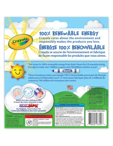 Marcadores Lavables Crayola Ultra-Clean 10 Colores