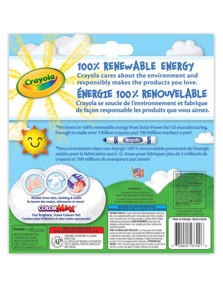 Marcadores Lavables Crayola Ultra-Clean 10 Colores Marcadores Lavables Crayola Ultra-Clean 10 Colores