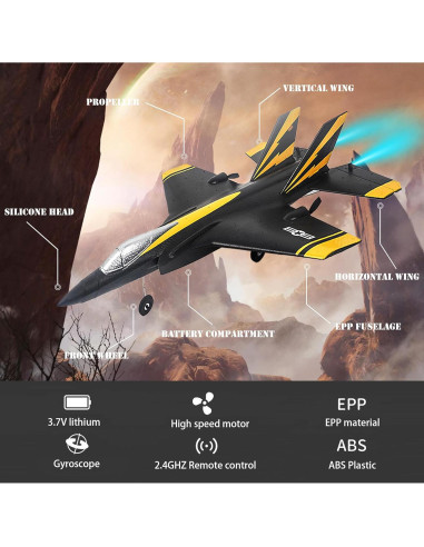 Avión RC Eayaele F-35 Control Remoto 36x26cm Negro