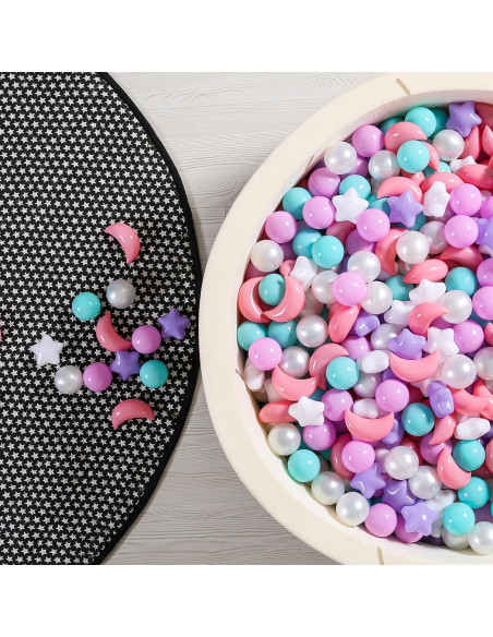 Bolas de Piscina GOGOSO 100PCS Estrellas y Lunas Colores Bolas de Piscina GOGOSO 100PCS Estrellas y Lunas Colores