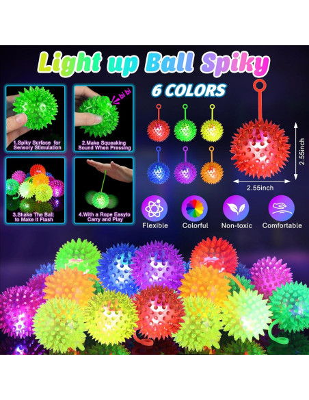 36 Pelotas Iluminadas SHQDD 6 Colores 6.5 cm Juguetes 36 Pelotas Iluminadas SHQDD 6 Colores 6.5 cm Juguetes
