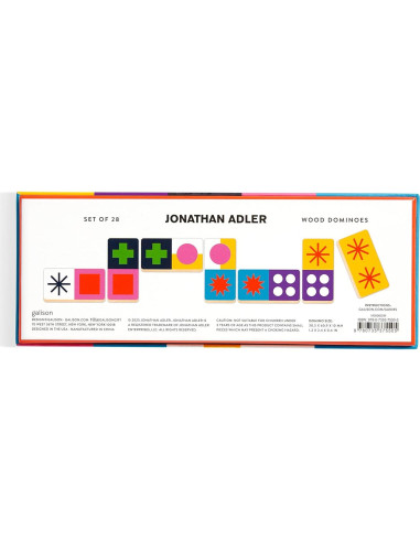 Juego de Dominó Galison Jonathan Adler Helinski 28 Piezas