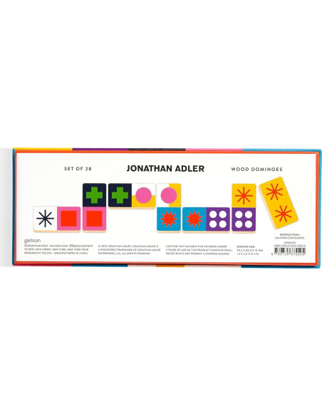 Juego de Dominó Galison Jonathan Adler Helinski 28 Piezas Juego de Dominó Galison Jonathan Adler Helinski 28 Piezas