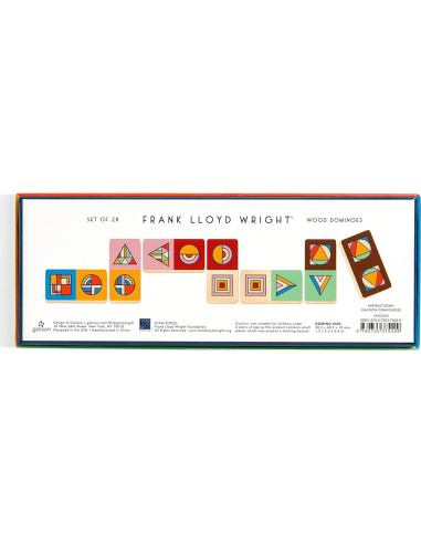 Juego de Dominó Galison Frank Lloyd Wright 28 Piezas Madera