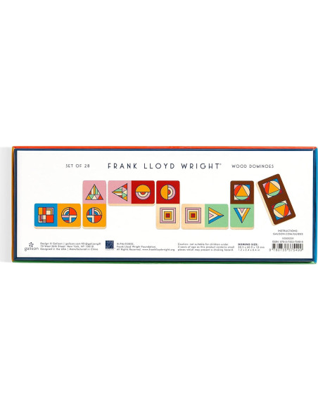 Juego de Dominó Galison Frank Lloyd Wright 28 Piezas Madera Juego de Dominó Galison Frank Lloyd Wright 28 Piezas Madera